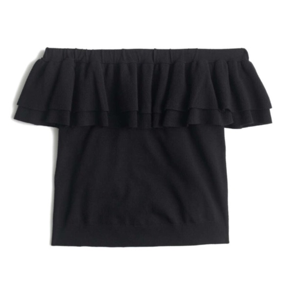 J. Crew Sweaters - J. Crew Black Off The Shoulder Sweater